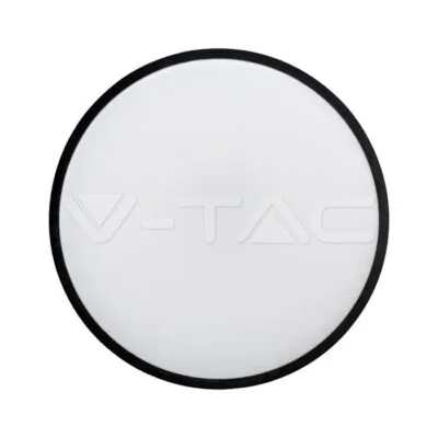 V-TAC VT-76341 18W LED Плафон Кръг Черна Рамка 4000К IP44