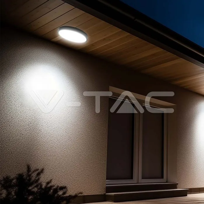 V-TAC VT-76371 24W LED Плафон Кръг Черна Рамка 4000К IP44