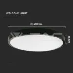 V-TAC VT-7641 30W LED Плафон Кръг Черна Рамка 6400К IP44