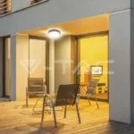 V-TAC VT-7641 30W LED Плафон Кръг Черна Рамка 6400К IP44