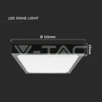 V-TAC VT-7643 18W LED Плафон Квадрат Черна Рамка 4000К IP44