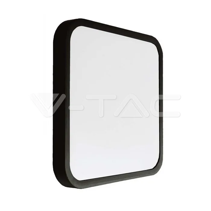 V-TAC VT-76451 24W LED Плафон Квадрат Черна Рамка 3000К IP44