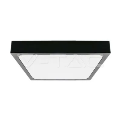 V-TAC VT-7647 24W LED Плафон Квадрат Черна Рамка 6400К IP44