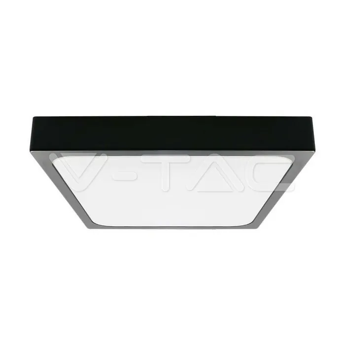 V-TAC VT-7647 24W LED Плафон Квадрат Черна Рамка 6400К IP44