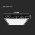 V-TAC VT-7650 30W LED Плафон Квадрат Черна Рамка 6500К IP44