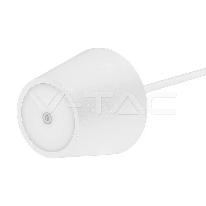 V-TAC VT-7651 2W LED Настолна Лампа 4400mA Батерия Бяло Тяло IP54 3000K