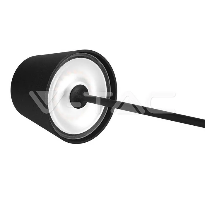 V-TAC VT-7652 2W LED Настолна Лампа 4400mA Батерия Черно Тяло IP54 3000K