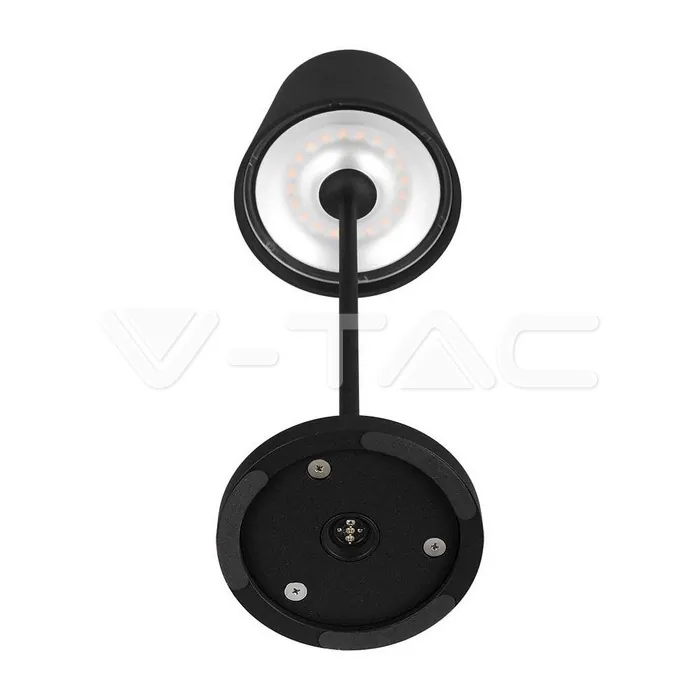 V-TAC VT-7652 2W LED Настолна Лампа 4400mA Батерия Черно Тяло IP54 3000K