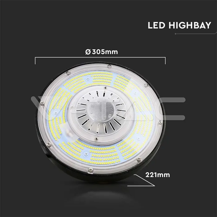 V-TAC VT-7657 200W LED Камбана MEANWELL Драйвер Димираща 6500К 200 lm/W