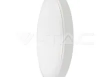 V-TAC VT-7659 18W LED Плафон Кръг Микровълнов Сензор Бяла Рамка 3000К IP44