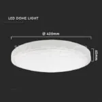 V-TAC VT-7665 30W LED Плафон Кръг Микровълнов Сензор Бяла Рамка 4000К IP44