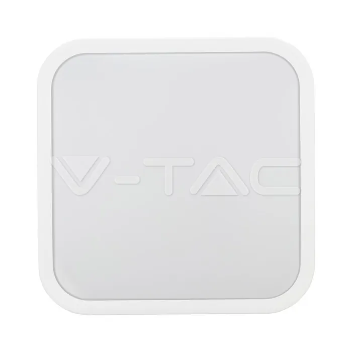 V-TAC VT-76661 18W LED Плафон Квадрат Микровълнов Сензор Бяла Рамка 4000К IP44