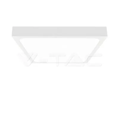 V-TAC VT-7667 24W LED Плафон Квадрат Микровълнов Сензор Черна Рамка 4000К IP44