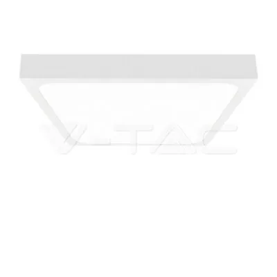 V-TAC VT-7668 30W LED Плафон Квадрат Микровълнов Сензор Бяла Рамка 4000К IP44