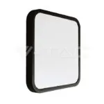 V-TAC VT-76721 18W LED Плафон Квадрат Микровълнов Сензор Черна Рамка 4000К IP44