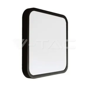 V-TAC VT-76721 18W LED Плафон Квадрат Микровълнов Сензор Черна Рамка 4000К IP44