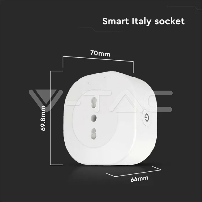 V-TAC VT-7698 SMART Контакт WIFI съвместим с Amazon Alexa и Google Home