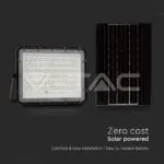 V-TAC VT-7826 15W LED Соларен Прожектор 4000K Сменяема Батерия Черно Тяло