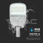 V-TAC VT-7837 LED Соларна Улична Лампа SAMSUNG Чип 50W Бяло Тяло 4000K