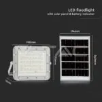 V-TAC VT-7841 10W LED Соларен Прожектор 6400K Сменяема Батерия Бяло Тяло