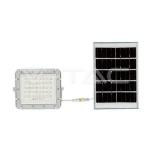 V-TAC VT-7841 10W LED Соларен Прожектор 6400K Сменяема Батерия Бяло Тяло