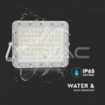 V-TAC VT-7843 15W LED Соларен Прожектор 6400K Сменяема Батерия Бяло Тяло