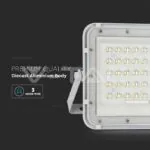V-TAC VT-7843 15W LED Соларен Прожектор 6400K Сменяема Батерия Бяло Тяло