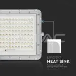 V-TAC VT-7845 20W LED Соларен Прожектор 6400K Сменяема Батерия Бяло Тяло