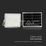 V-TAC VT-7845 20W LED Соларен Прожектор 6400K Сменяема Батерия Бяло Тяло