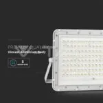 V-TAC VT-7845 20W LED Соларен Прожектор 6400K Сменяема Батерия Бяло Тяло
