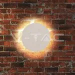 V-TAC VT-7854 12W LED Стенна Лампа 3в1 Бяла Димираща