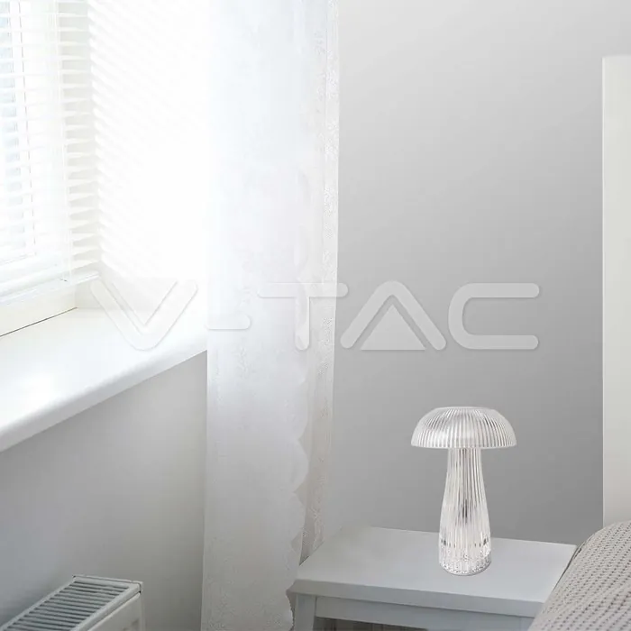 V-TAC VT-7894 LED Настолна Лампа 800mAh Батерия 160 x 250 3 в 1 Прозрачно Тяло