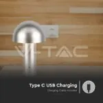 V-TAC VT-7937 LED Настолна Лампа 1800mAh Батерия 150x250 3 в 1 Шампанско Тяло