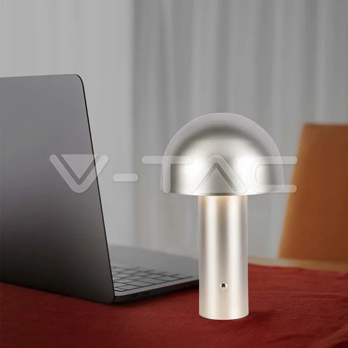 V-TAC VT-7937 LED Настолна Лампа 1800mAh Батерия 150x250 3 в 1 Шампанско Тяло