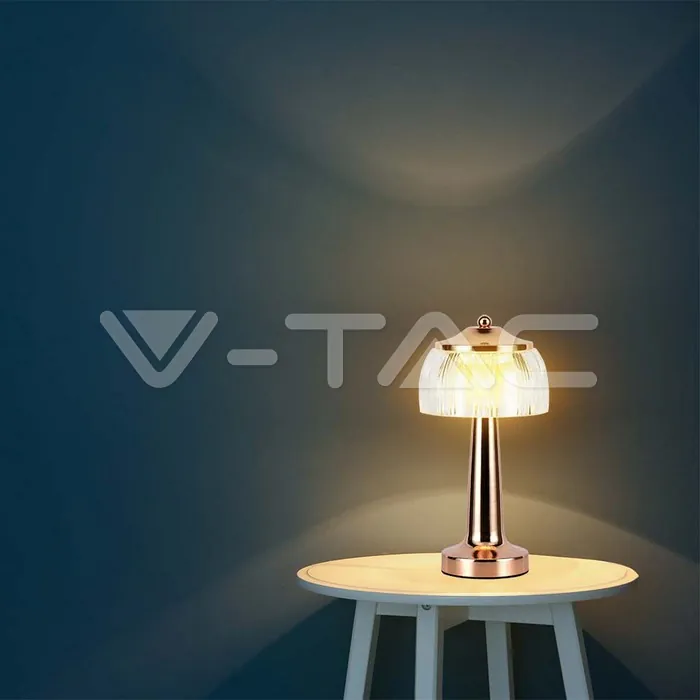 V-TAC VT-7938 LED Настолна Лампа 1800mAH Батерия 13.5*26.5 Злато 3 в 1