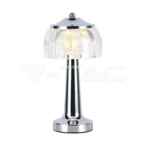 V-TAC VT-7939 LED Настолна Лампа 1800mAH Батерия 13.5*26.5 Хром 3 в 1