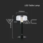 V-TAC VT-7940 LED Настолна Лампа 1800mAh Батерия 150 x 300 3 в 1 Черно Тяло