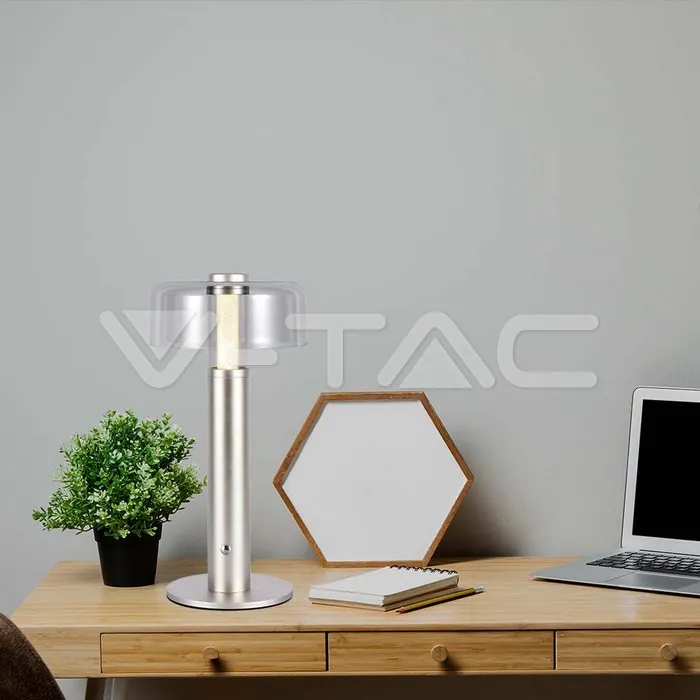 V-TAC VT-7943 LED Настолна Лампа 1800mAh Батерия 150 x 300 3 в 1 Шампанско