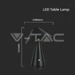 V-TAC VT-7947 LED Настолна Лампа 1800mAh Батерия 180 x 240 3 в 1 Черно Тяло