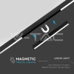V-TAC VT-7956 30W Магнитен Линеен Осветител 3000K Черен 24V