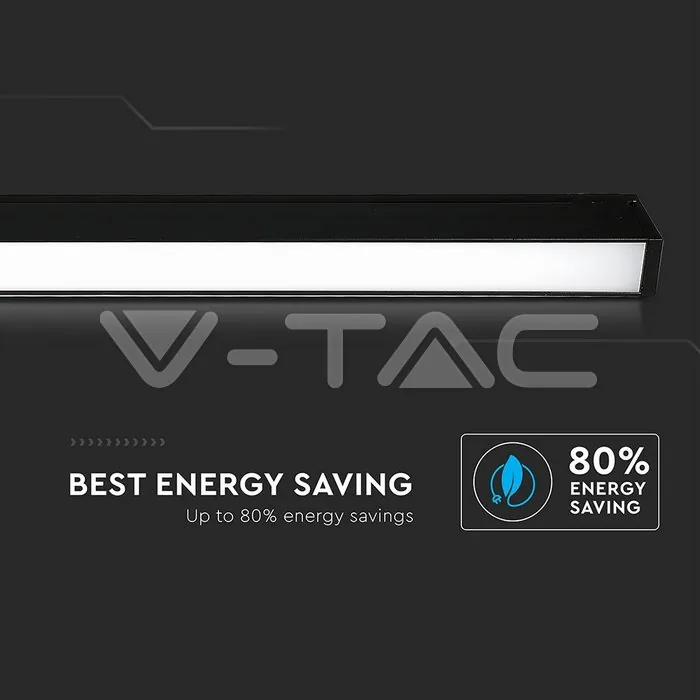 V-TAC VT-7956 30W Магнитен Линеен Осветител 3000K Черен 24V