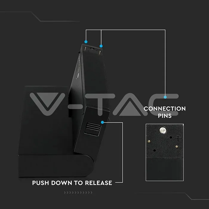 V-TAC VT-7964 10*2W Магнитен Линеен Спот Кардан 3000K Черен 24V