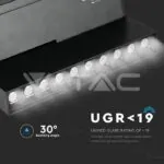 V-TAC VT-7964 10*2W Магнитен Линеен Спот Кардан 3000K Черен 24V