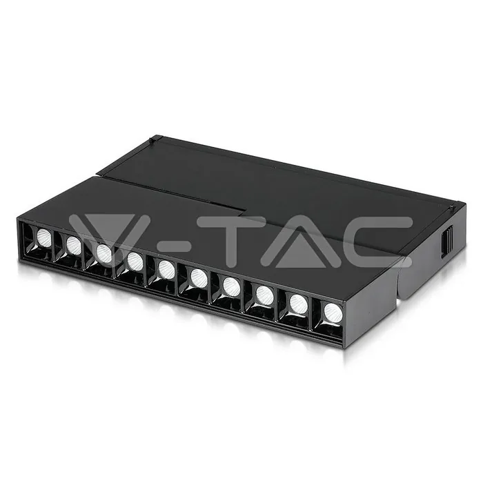 V-TAC VT-7964 10*2W Магнитен Линеен Спот Кардан 3000K Черен 24V