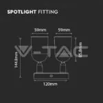 V-TAC VT-7981 2 x GU10 Стенна Лампа Бяло Тяло