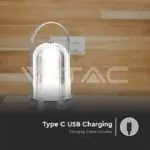 V-TAC VT-7990 LED Настолна Лампа 1800mAH Батерия 120*190 Хром 3 в 1