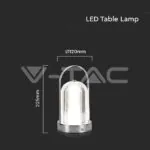 V-TAC VT-7990 LED Настолна Лампа 1800mAH Батерия 120*190 Хром 3 в 1