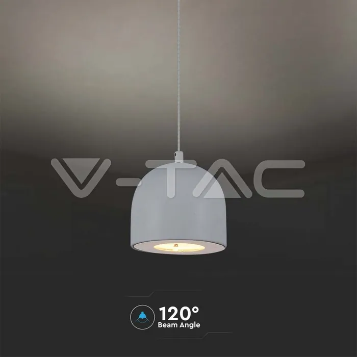 V-TAC VT-7992 8.5W LED Висяща Лампа Φ100 Сиво Тяло 3000K