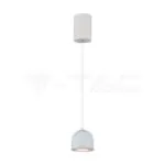 V-TAC VT-7993 8.5W LED Висяща Лампа Φ100 Бяло Тяло 3000K