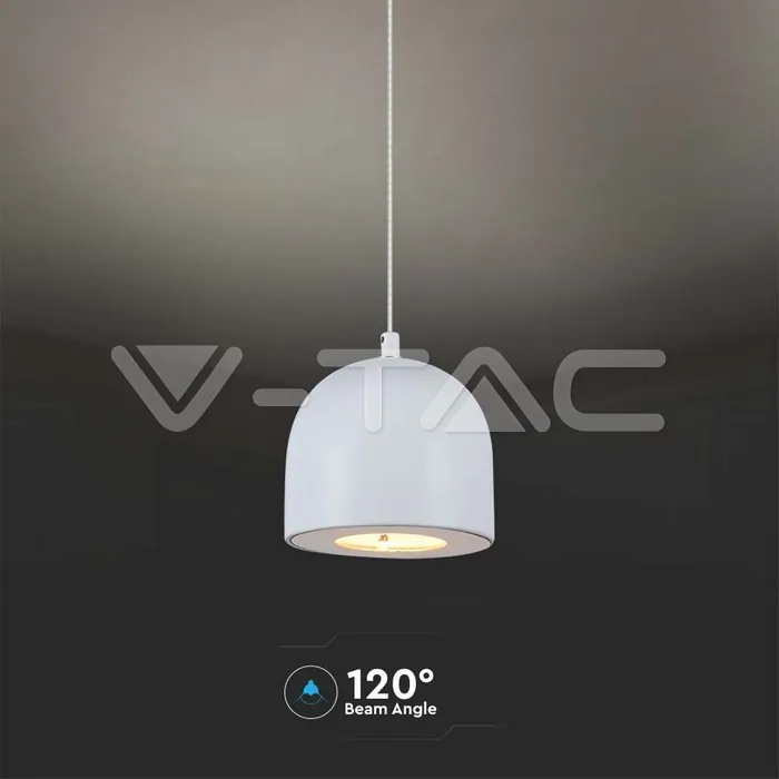 V-TAC VT-7993 8.5W LED Висяща Лампа Φ100 Бяло Тяло 3000K